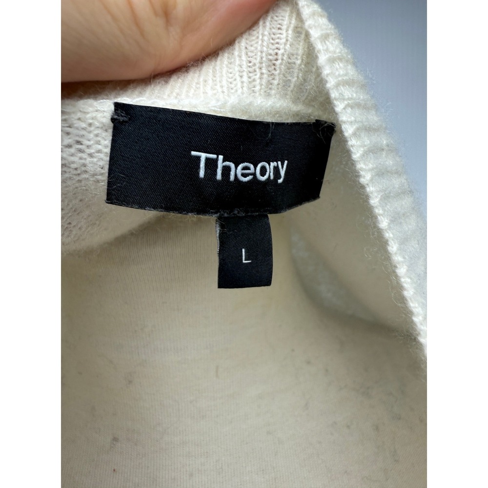Theory Cream Crewneck Turtleneck Sweater - Picture 7 of 8